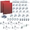 Triton Products 46 pc LocHook Assortment W/ (2) 24" W x 24" H Red 18-Gauge Steel Square Hole Pegboards LB1-RKit - alternate 4